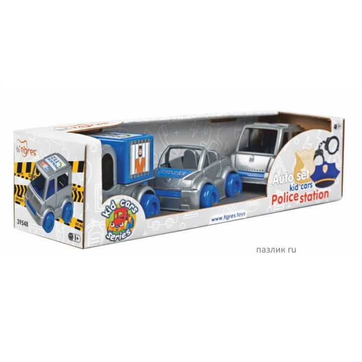 Игровой набор: Детская Игрушка Tigres: "Kid Cars" Машинки Полиция 3 шт (39548)