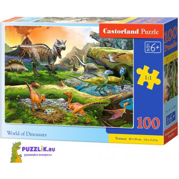Пазлы Castorland: «Мир динозавров» 100 Эл (B-111084)