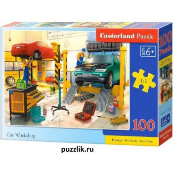 Пазлы Castorland: «Автомобильная мастерская» 100 Эл (B-111206)