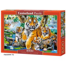 Пазлы Castorland: «Семья тигров у ручья» 1000 Эл (C-104413)