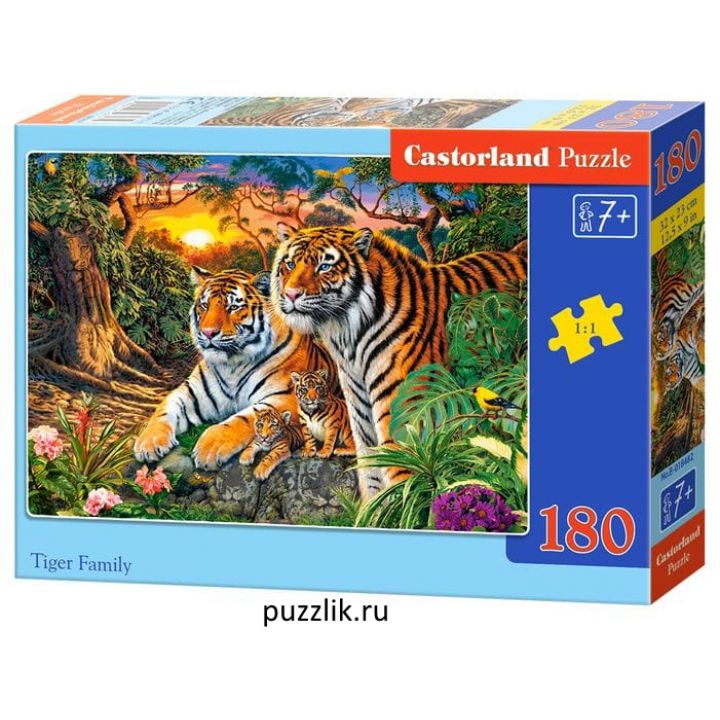 Пазлы Castorland: «Семья тигров» 180 Эл (B-018482)