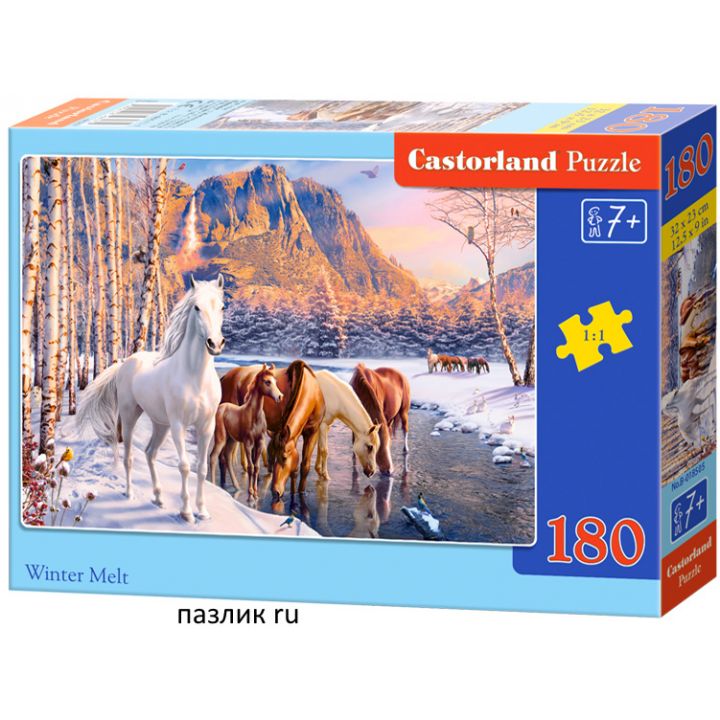 Пазлы Castorland: «Зимний водопой» 180 Эл (B-018505)