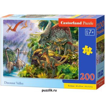 Пазлы Castorland: «Долина динозавров» 200 Эл (B-222223)