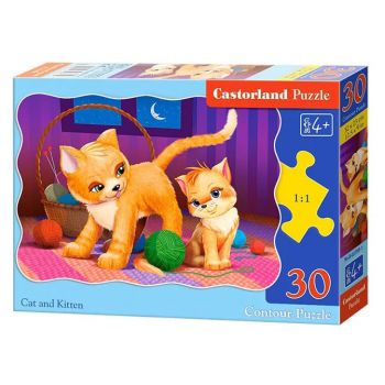 Пазл Castorland «Кошка и котенок» 30 Эл (B-03709)