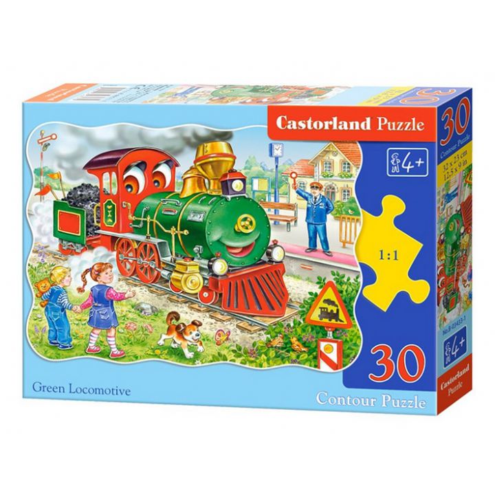 Пазл Castorland «Зеленый локомотив» 30 Эл (B-03433)