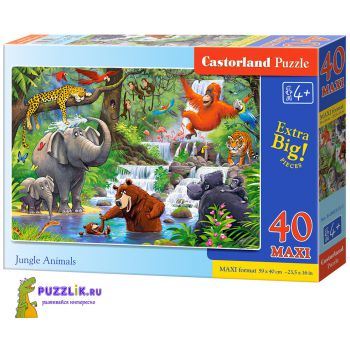 Пазлы Castorland: «Животные джунглей» 40 Эл Maxi (B-040315)