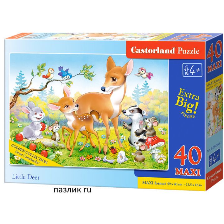 Пазлы Castorland: «Маленький олененок» 40 Эл Maxi (C-040384)