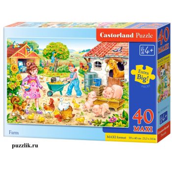 Пазлы Castorland: «Сельский двор» 40 Эл Maxi (B-040087)