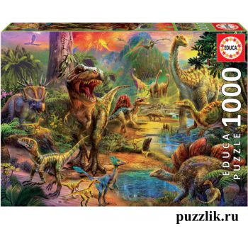 Пазлы EDUCA «Земля Динозавров» 1000 Эл (17655)