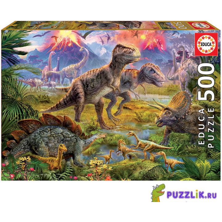 Пазлы EDUCA «Встреча Динозавров» 500 Эл (15969)