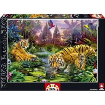 Пазлы EDUCA: «Тигры у ручья» 500 Эл (15516)