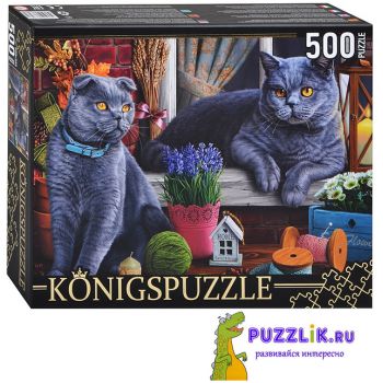 Пазлы Konigspuzzle «Британские Коты» 500 Эл (ХК500-6307)