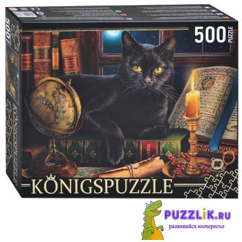 Пазлы Konigspuzzle «Кот и Свеча» 500 Эл (ХК500-6306)