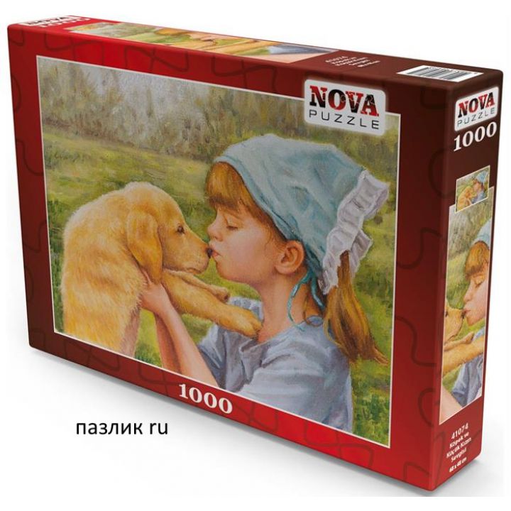 Пазлы Nova Puzzle: «Любовь собаки и маленькой девочки» 1000 эл (41074)