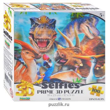 Пазлы Prime 3D «Селфи Динозавры» 100 Эл (13604)
