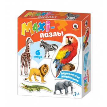 Пазлы Русский Стиль «Африканские Животные» 6 шт Maxi (02540)