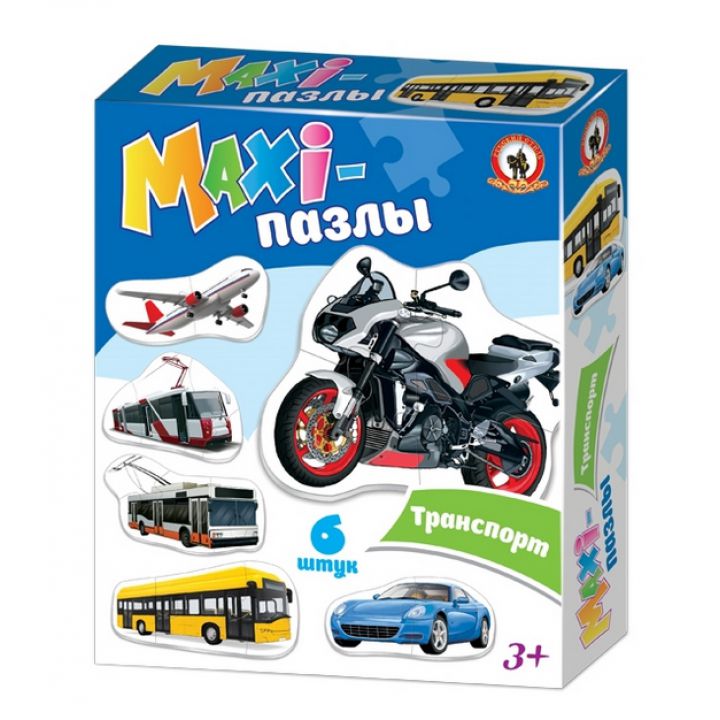 Пазлы Русский Стиль «Транспорт» 6 шт Maxi (02546)