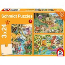 Детский Пазл Schmidt: 3 в 1 «Забавные динозавры» 24 Эл (56465)