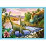 Пазлы с динозаврами Trefl: 4 в 1 «Динозавры» 12,15,20,24 Эл (34609)